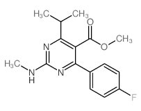 4-(4-氟苯基)-2-(甲基氨基)-6-异丙基嘧啶-5-羧酸甲酯结构式
