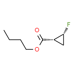 Cyclopropanecarboxylic acid, 2-fluoro-, butyl ester, (1R,2R)-rel- (9CI)结构式