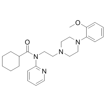 N-[2-[4-(2-甲氧基苯基)-1-哌嗪基]乙基]-N-2-吡啶基-环己烷羧胺结构式