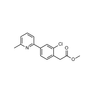 2-(2-氯-4-(6-甲基吡啶-2-基)苯基)乙酸甲酯结构式