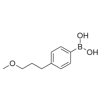 (4-(3-甲氧基丙基)苯基)硼酸结构式