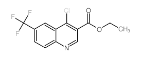 4-氯-6-三氟甲基-喹啉-3-羧酸乙酯结构式