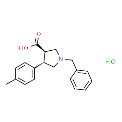 反式-1-苄基-4-(对甲苯基)吡咯烷-3-甲酸盐酸盐图片