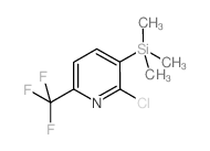 2-Chloro-6-trifluoromethyl-3-(trimethylsilyl)pyridine structure