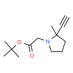 tert-Butyl 2-(2-Ethynyl-2-methyl-1-pyrrolidinyl)acetate Structure
