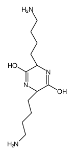 (3S,6S)-3,6-bis(4-aminobutyl)piperazine-2,5-dione结构式