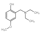 2-(二乙基氨基甲基)-4-甲氧基苯酚结构式