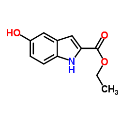 5-羟基吲哚-2-甲酸乙酯结构式