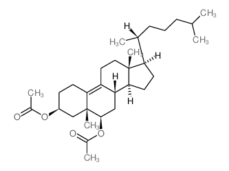 19-Norcholest-9-ene-3,6-diol,5-methyl-, diacetate, (3b,5b,6b)- (9CI) structure