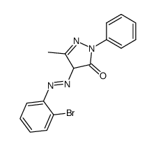 4-[(2-bromophenyl)diazenyl]-5-methyl-2-phenyl-2,4-dihydro-3H-pyrazol-3-one结构式