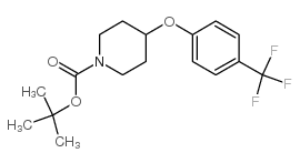4-[4-(三氟甲基)苯氧基]-1-哌啶羧酸 1,1-二甲基乙酯结构式