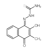 Hydrazinecarbothioamide,2-(2-hydroxy-3-methyl-4-oxo-1(4H)-naphthalenylidene)- Structure