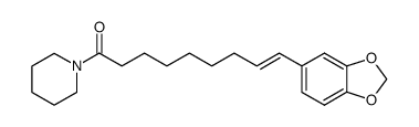 1-[(E)-9-(1,3-Benzodioxol-5-yl)-1-oxo-8-nonenyl]piperidine结构式