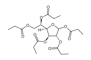 1,2,3,5,6-五-O-丙酰-D-呋喃葡萄糖结构式