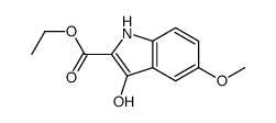 3-羟基-5-甲氧基-1H-吲哚-2-甲酸乙酯结构式