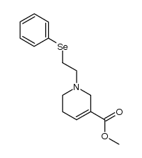3-Methoxycarbonyl-1-(2-phenylselenoethyl)-1,2,5,6-tetrahydropyridine结构式