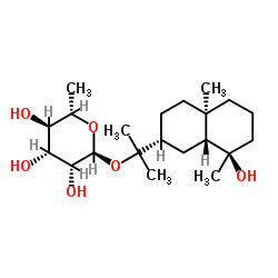柳杉二醇-11-O-鼠李糖苷结构式