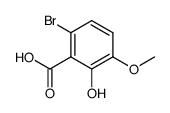 6-bromo-2-hydroxy-3-methoxy-benzoic acid Structure