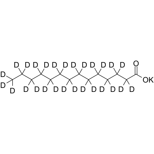 十四酸钾-D27结构式
