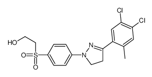 2-[[4-[3-(4,5-二氯-2-甲基苯基)-4,5-二氢-1H-吡唑-1-基]苯基]磺酰基]乙醇结构式