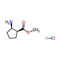 Methyl (1S,2R)-2-aminocyclopentanecarboxylate hydrochloride (1:1)结构式