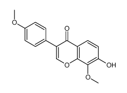 7-hydroxy-8-methoxy-3-(4-methoxyphenyl)chromen-4-one结构式