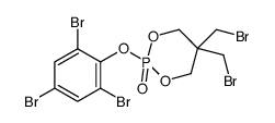5,5-bis(bromomethyl)-2-(2,4,6-tribromophenoxy)-1,3,2-dioxaphosphorinane 2-oxide Structure