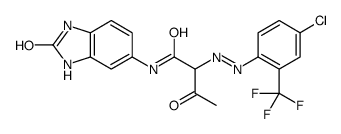 2-[[4-chloro-2-(trifluoromethyl)phenyl]azo]-N-(2,3-dihydro-2-oxo-1H-benzimidazol-5-yl)-3-oxobutyramide Structure