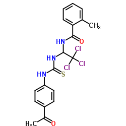 N-(1-{[(4-Acetylphenyl)carbamothioyl]amino}-2,2,2-trichloroethyl)-2-methylbenzamide结构式