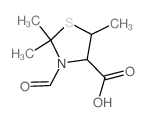 3-formyl-2,2,5-trimethyl-thiazolidine-4-carboxylic acid结构式