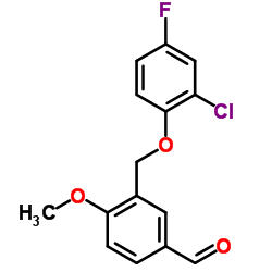 3-[(2-Chloro-4-fluorophenoxy)methyl]-4-methoxybenzaldehyde结构式