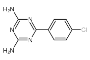 2,4-二氨基-6-(4-氯苯基)-1,3,5-三嗪结构式