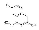 2-(4-fluorophenyl)-N-(2-hydroxyethyl)acetamide结构式