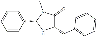 (2S,5S)-2-苯基-3-甲基-5-苄基-4-咪唑烷酮结构式