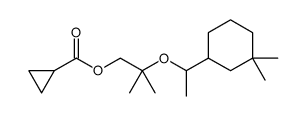 2-[1-(3,3-dimethylcyclohexyl)ethoxy]-2-methylpropyl cyclopropanecarboxylate Structure