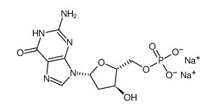 2′-脱氧鸟苷-5′-一磷酸 二钠盐 水合物结构式