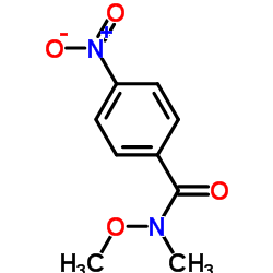 N-甲氧基-N-甲基-4-硝基苯甲酰胺结构式