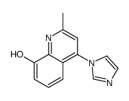 4-(1H-咪唑-1-基)-2-甲基-8-羟基喹啉结构式