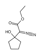 ethyl 2-diazo-2-(1-hydroxycyclopentyl)acetate结构式