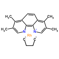 cycloocta-1,5-diene; rhodium; 3,4,7,8-tetramethyl-1,10-phenanthroline-1,10-diide Structure