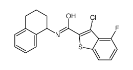 Benzo[b]thiophene-2-carboxamide, 3-chloro-4-fluoro-N-(1,2,3,4-tetrahydro-1-naphthalenyl)- (9CI)结构式