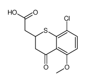 8-chloro-3,4-dihydro-5-methoxy-4-oxo-2H-1-benzothiopyran-2-acetic acid Structure