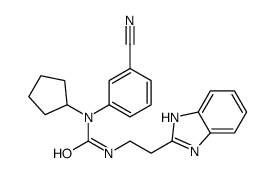 (9ci)-N-[2-(1H-苯并咪唑-2-基)乙基]-N-(3-氰基苯基)-N-环戊基-脲结构式