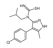 (9ci)-n-[4-(4-氯苯基)-5-甲基-1H-吡唑-3-基]-n-(2-甲基丙基)-硫脲结构式