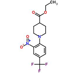 ETHYL 1-[2-NITRO-4-(TRIFLUOROMETHYL)PHENYL]PIPERIDINE-4-CARBOXYLATE Structure