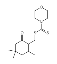 morpholine-4-carbodithioic acid 2,4,4-trimethyl-6-oxo-cyclohexylmethyl ester Structure