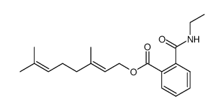 (2E)-3,7-dimethylocta-2,6-dienyl 2-[(ethylamino)carbonyl]benzoate结构式