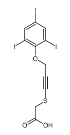 2-[3-(2,4,6-triiodophenoxy)prop-1-ynylsulfanyl]acetic acid结构式