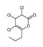 3,4,5-trichloro-6-propyl-3,4-dihydropyran-2-one Structure