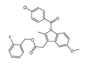 (2-fluorophenyl)methyl 2-[1-(4-chlorobenzoyl)-5-methoxy-2-methylindol-3-yl]acetate结构式